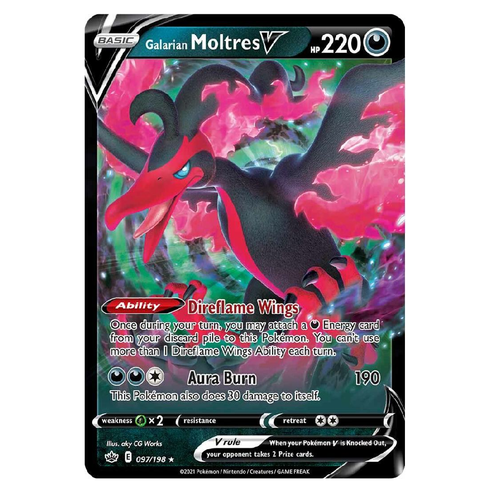 Galarian Moltres V - 097/198 - Ultra Rare - 1st Edition