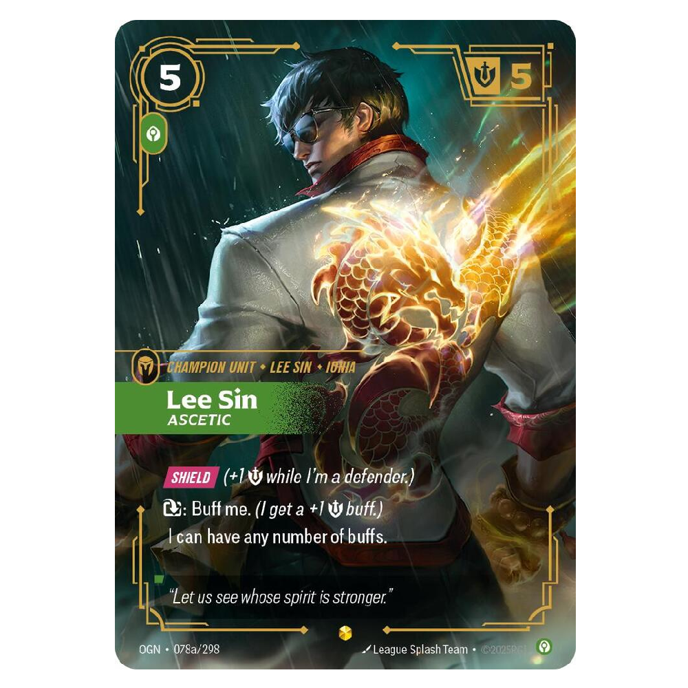 Lee Sin Ascetic (Alt Art) - OGN 078a/298 - Showcase - 1st Edition