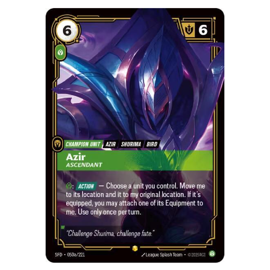 Azir Ascendant (Alt Art) - SFD 050a/221 - Showcase - 1st Edition