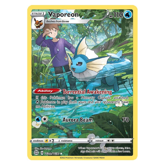 Vaporeon - TG02/TG30 - Ultra Rare - 1st Edition