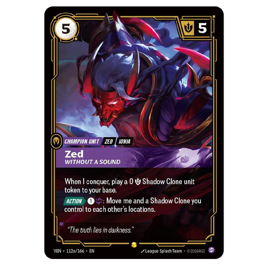 Zed Without a Sound (Alt Art) - VEN 112a/166 - Showcase - 1st Edition