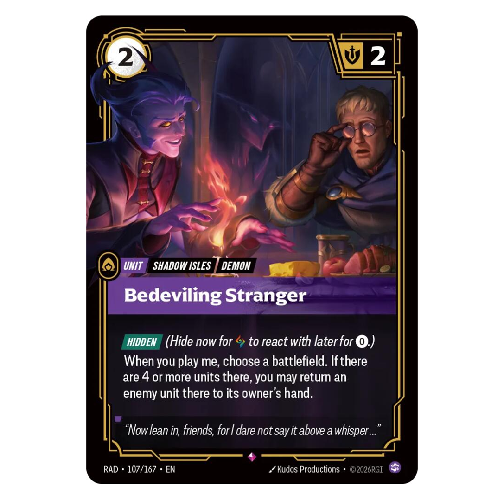 Bedeviling Stranger - RAD 107/167 - Rare - 1st Edition