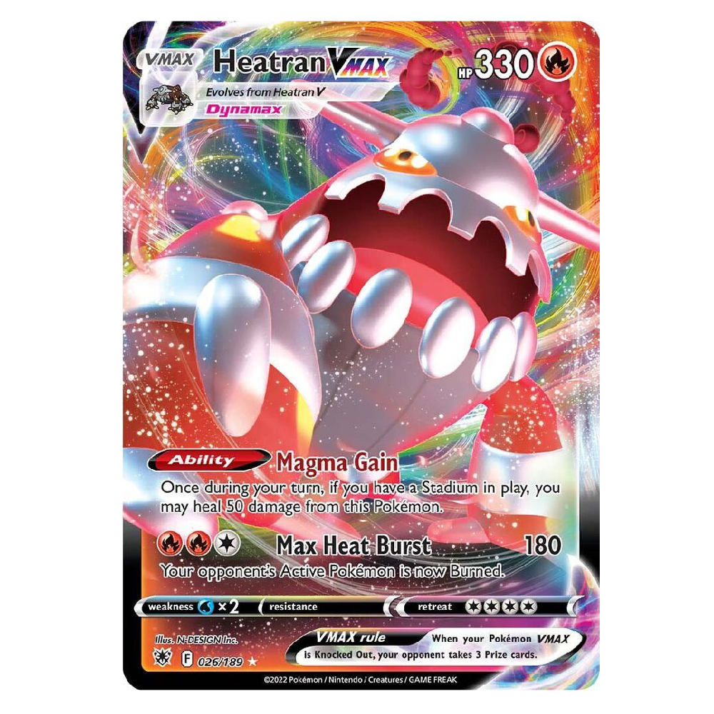 Heatran Vmax - 026/189 - Ultra Rare - 1st Edition