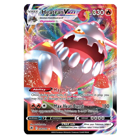 Heatran Vmax - 026/189 - Ultra Rare - 1st Edition
