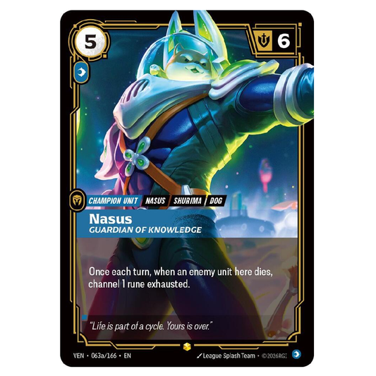 Nasus Guardian of Knowledge (Alt Art) - VEN 063a/166 - Showcase - 1st Edition