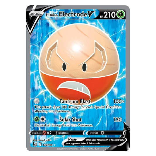 Hisuian Electrode V (Full Art) - 172/196 - Ultra Rare - 1st Edition