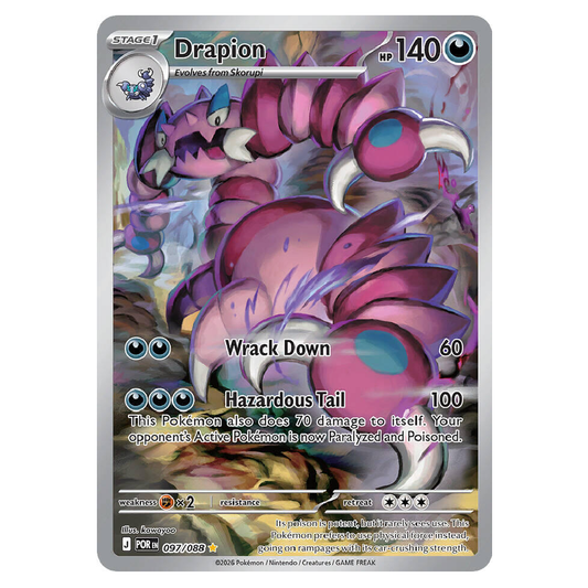Drapion - POR 097/088 - Illustration Rare - 1st Edition