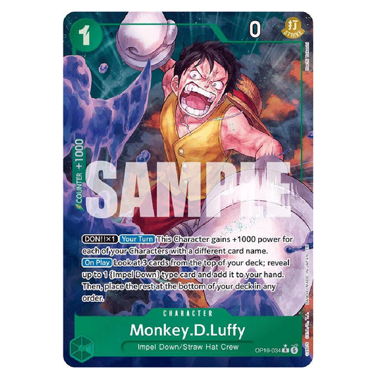 Monkey.D.Luffy (Alt Art) - OP16-034 - R - 1st Edition