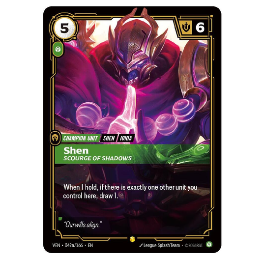Shen Scourge of Shadows (Alt Art) - VEN 042a/166 - Showcase - 1st Edition