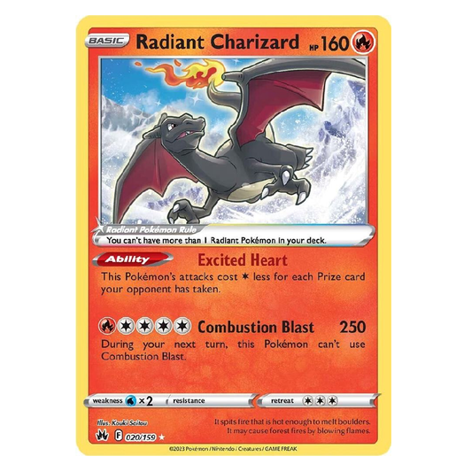 Radiant Charizard - 020/159 - Radiant Rare - 1st Edition
