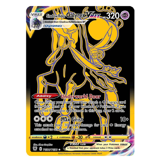 Shadow Rider Calyrex Vmax - TG30/TG30 - Secret Rare - 1st Edition