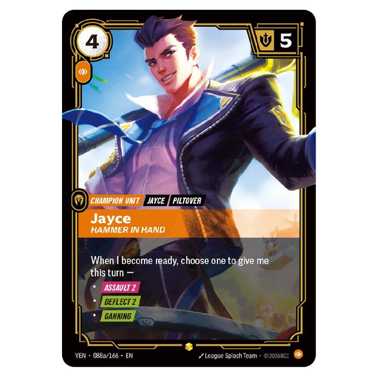 Jayce Hammer in Hand (Alt Art) - VEN 088a/166 - Showcase - 1st Edition
