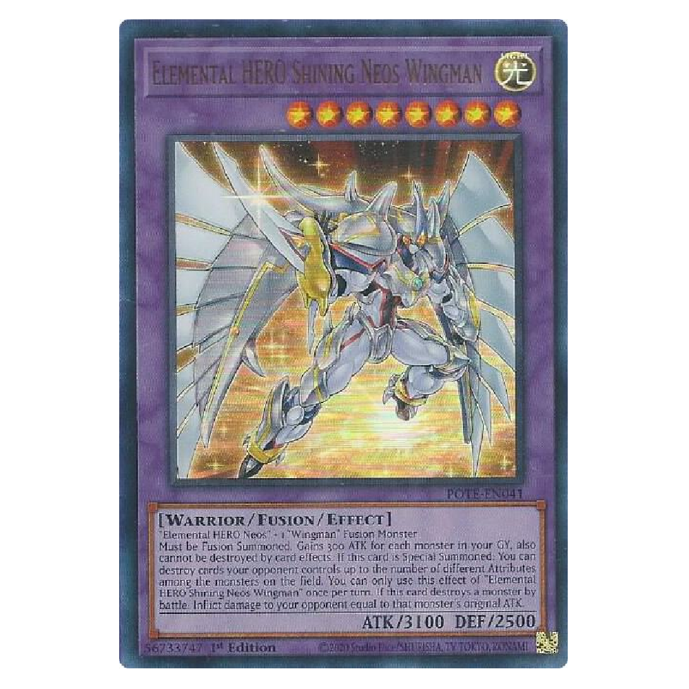 Elemental HERO Shining Neos Wingman - POTE-EN041 - Power of The Elements - Unlimited Edition