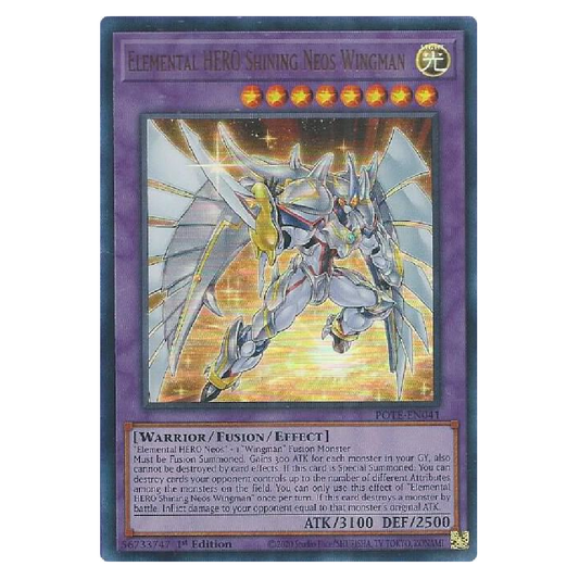 Elemental HERO Shining Neos Wingman - POTE-EN041 - Power of The Elements - Unlimited Edition