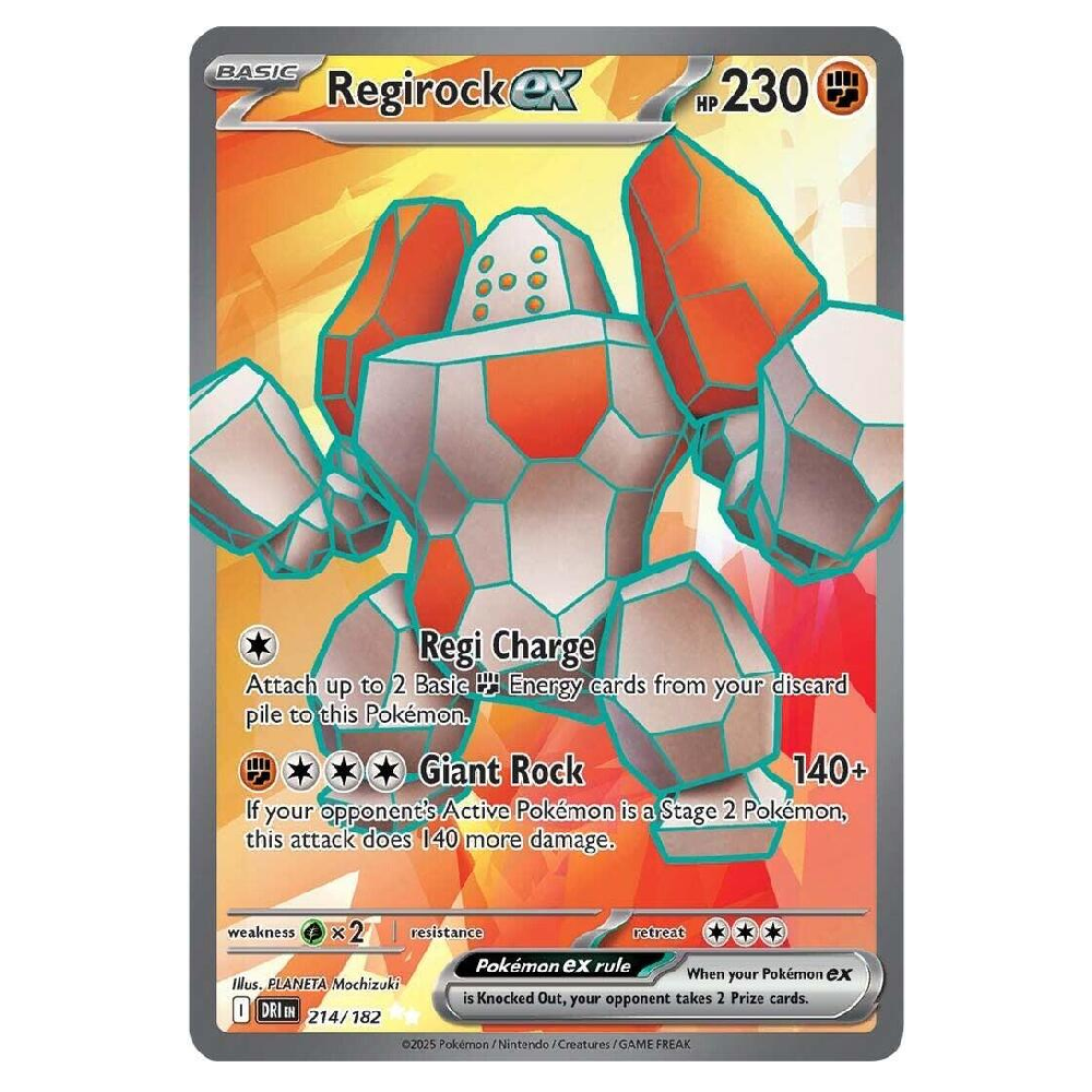 Regirock ex - DRI 214/182 - Ultra Rare - 1st Edition