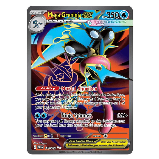 Mega Greninja ex - CRI 100/086 - Ultra Rare - 1st Edition