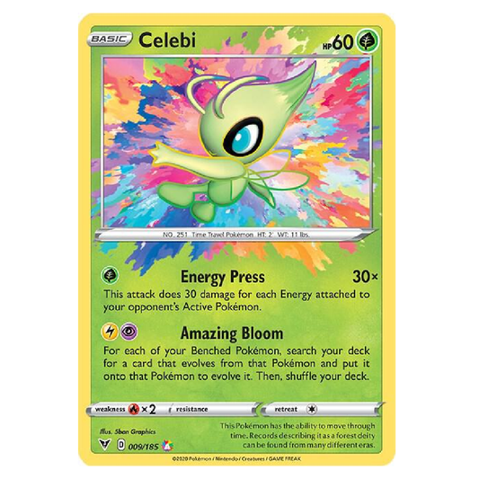 Celebi - 009/185 - Amazing Rare - 1st Edition