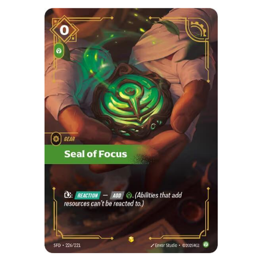 Seal of Focus (Overnumbered) - SFD 226/221 - Showcase - 1st Edition