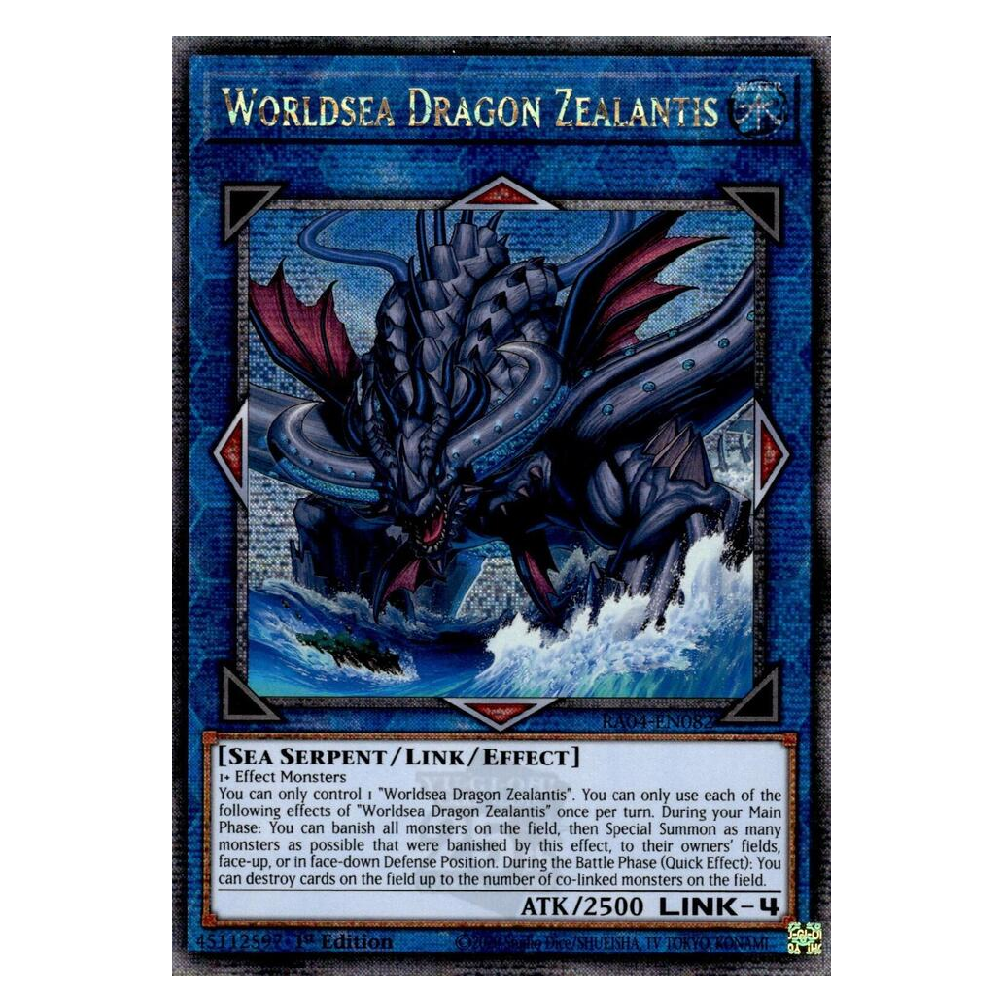 Worldsea Dragon Zealantis - RA04-EN082 - Quarter Century Secret Rare - 1st Edition