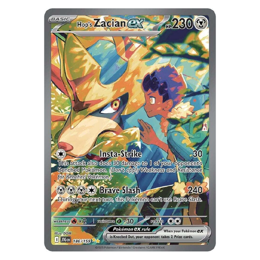 Hop's Zacian ex - JTG 186/159 - Special Illustration Rare - 1st Edition