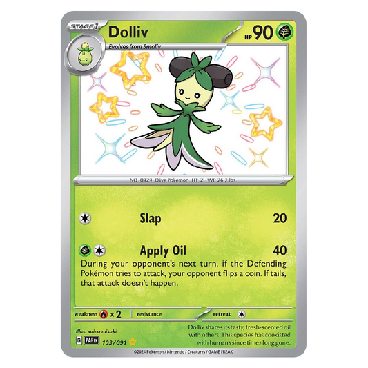 Dolliv - PAF 103/091 - Shiny Holo Rare - 1st Edition