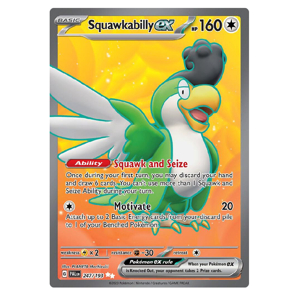 Squawkabilly ex - PAL 247/193 - Ultra Rare - 1st Edition