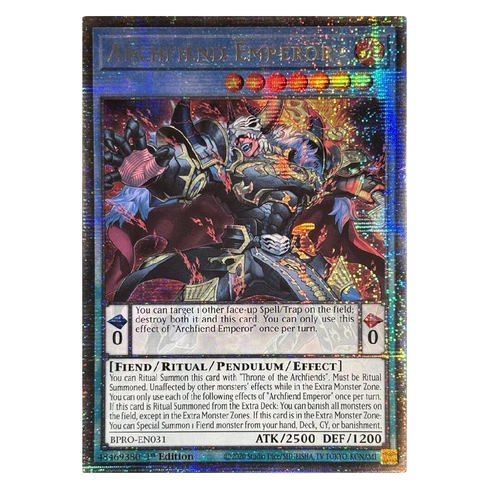 Archfiend Emperor - BPRO-EN031 - Starlight Rare - 1st Edition