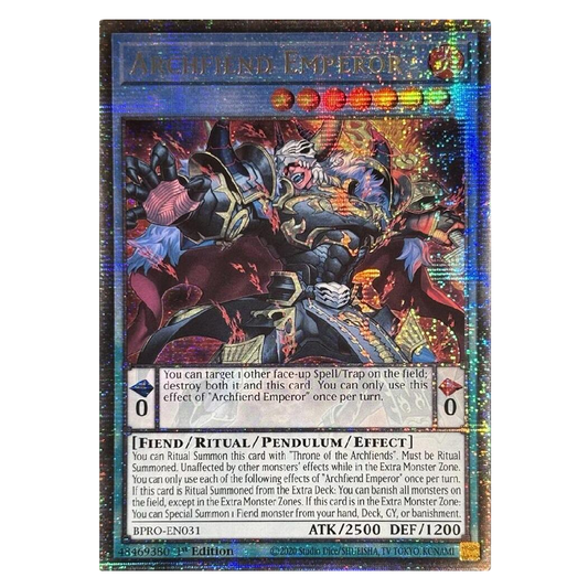 Archfiend Emperor - BPRO-EN031 - Starlight Rare - 1st Edition
