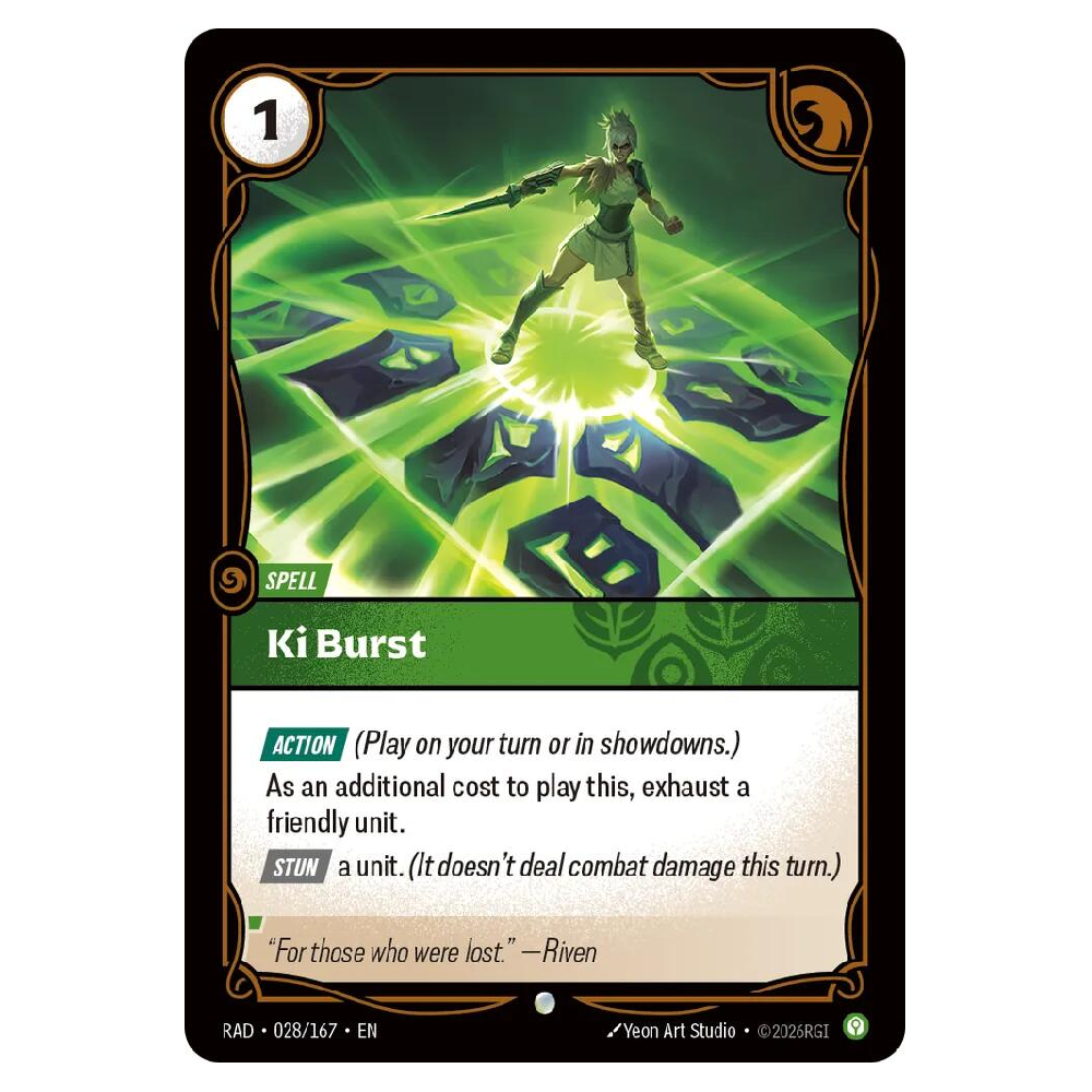 Ki Burst - RAD 028/167 - Common - 1st Edition