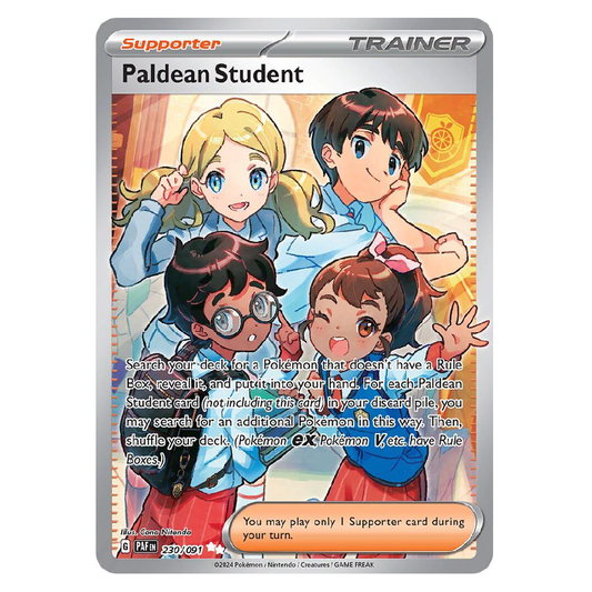 Paldean Student - PAF 230/091 - Ultra Rare - 1st Edition