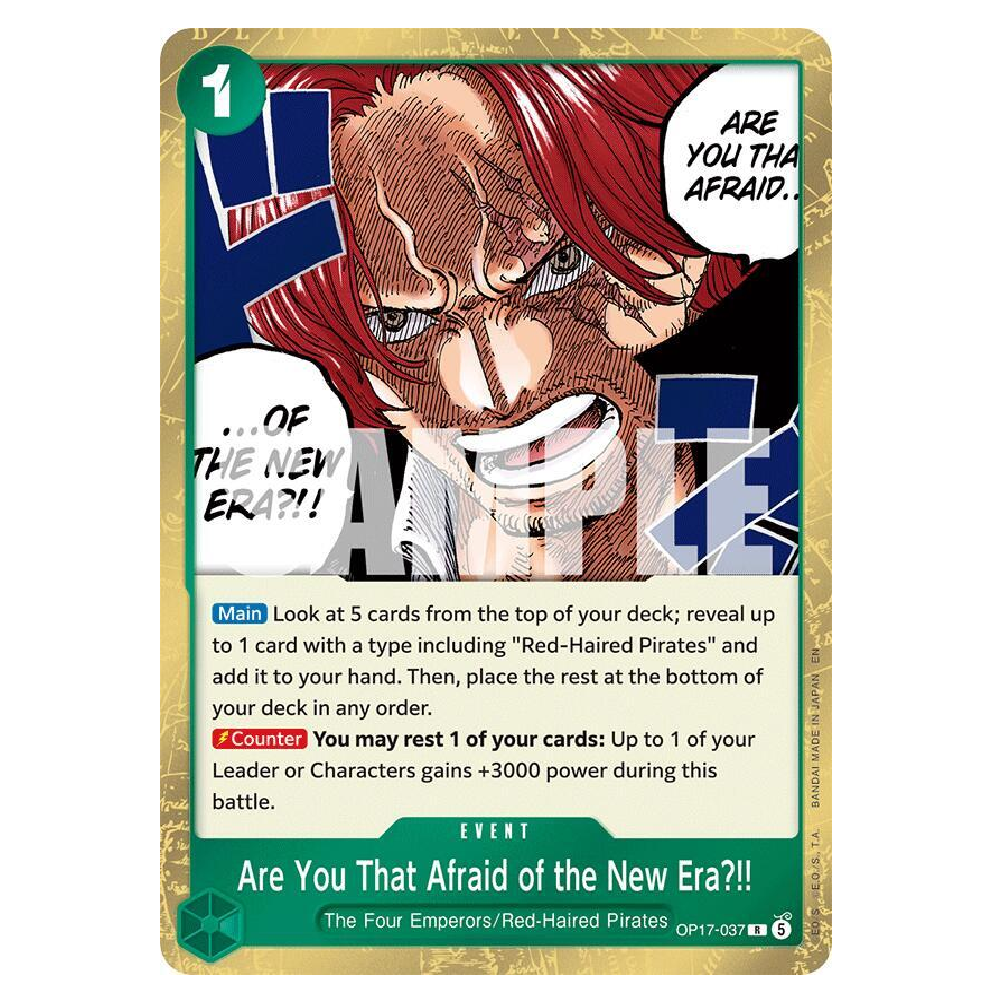 Are You That Afraid of the New Era?!! - OP17-037 - R - 1st Edition