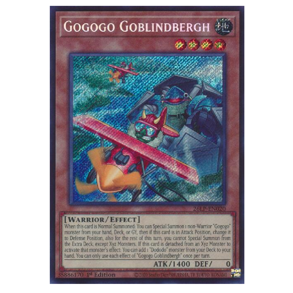 Gogogo Goblindbergh - 26LP-EN020 - Secret Rare - 1st Edition