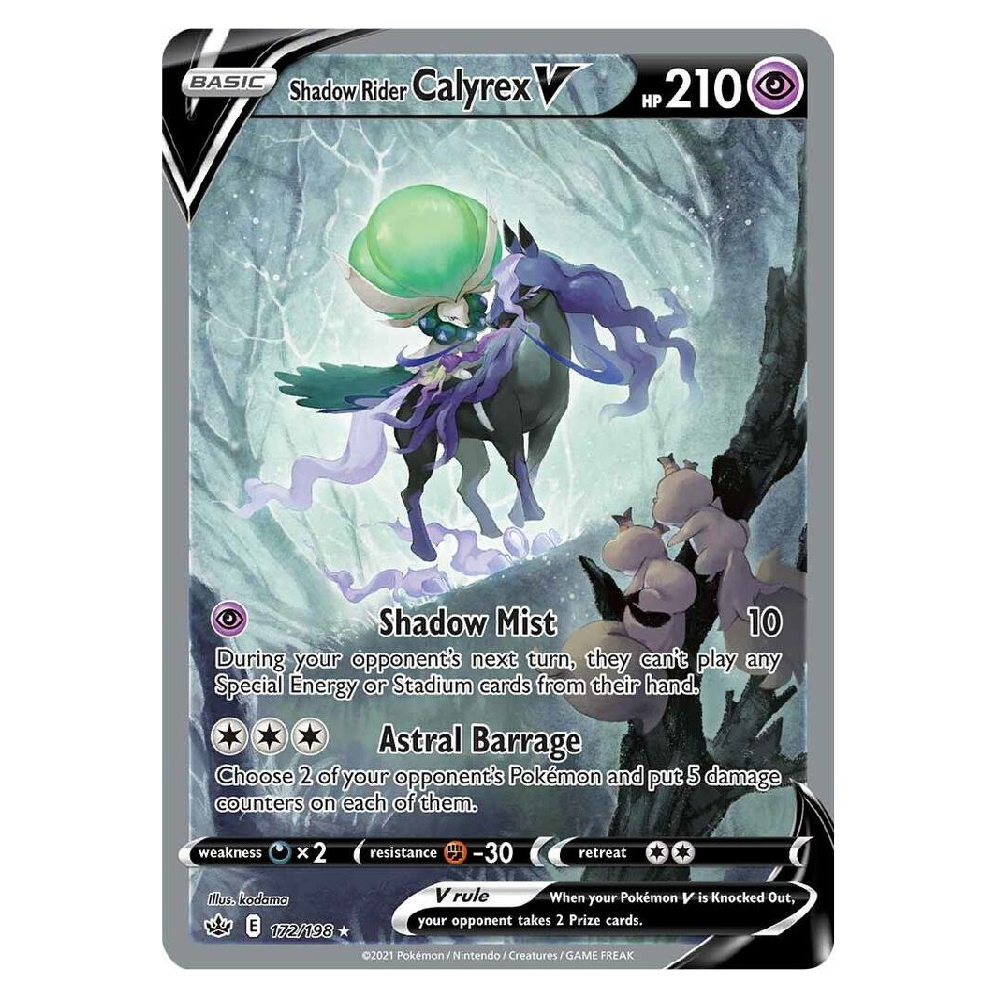 Shadow Rider Calyrex V (Alt Art) - 172/198 - Ultra Rare - 1st Edition