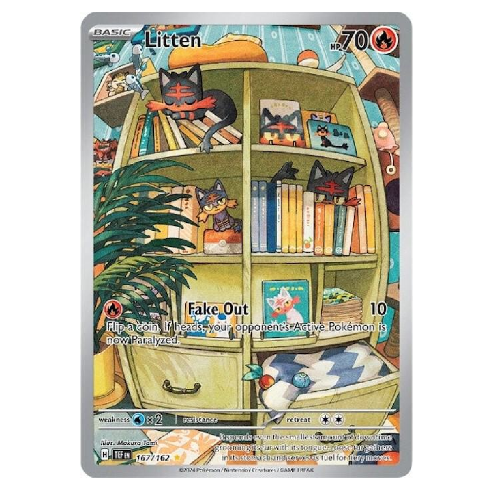 Litten - TEF 167/162 - Illustration Rare - 1st Edition