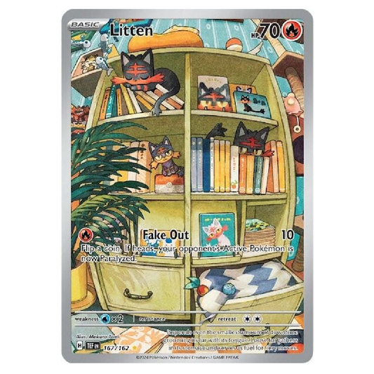 Litten - TEF 167/162 - Illustration Rare - 1st Edition