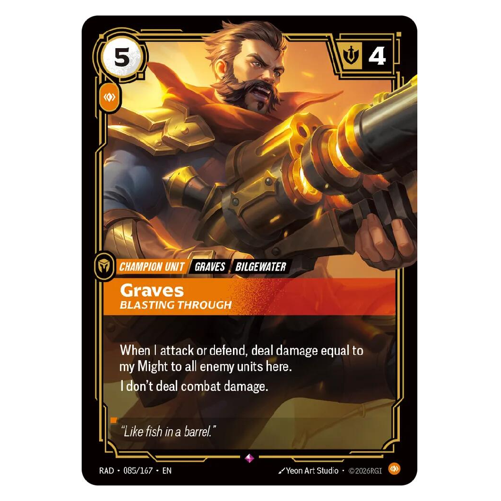 Graves, Blasting Through - RAD 085/167 - Rare - 1st Edition