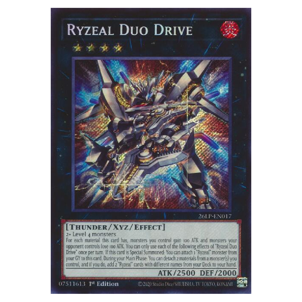Ryzeal Duo Drive - 26LP-EN017 - Secret Rare - 1st Edition