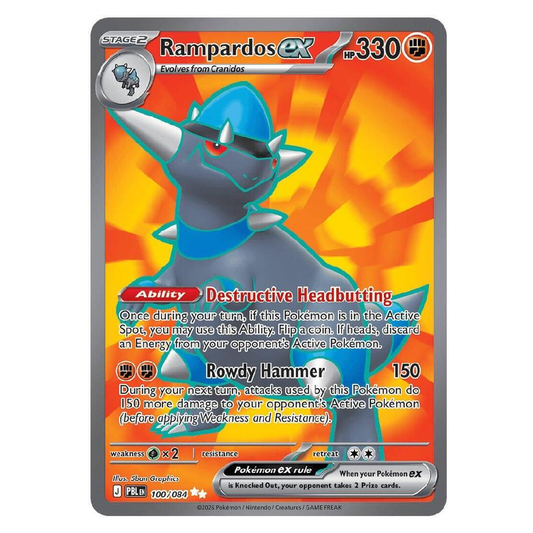 Rampardos ex - PBL 100/084 - Ultra Rare - 1st Edition