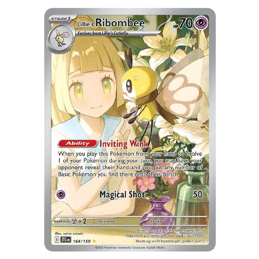 Lillie's Ribombee - JTG 164/159 - Illustration Rare - 1st Edition