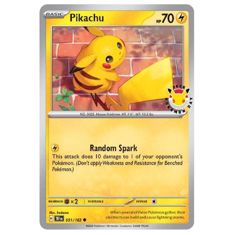 Pikachu (Pokemon Day 2026) - TEF 051/162 - Common - 1st Edition
