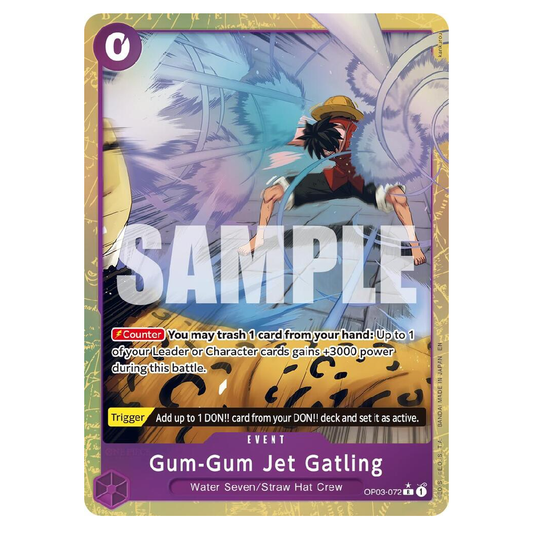 Gum-Gum Jet Gattling (Alt Art) - OP03-072 - R - 1st Edition