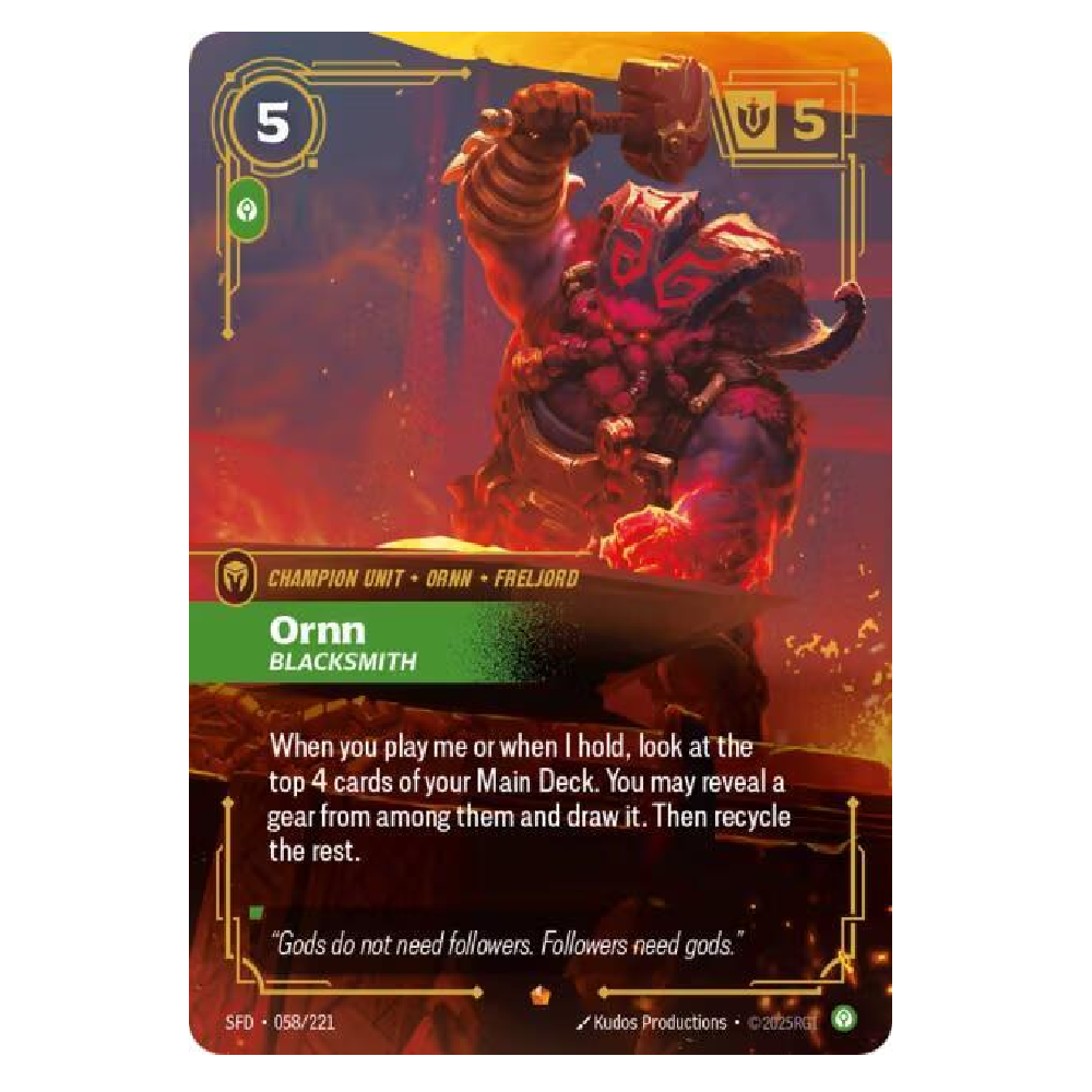Ornn Blacksmith - SFD 058/221 - Epic - 1st Edition