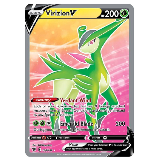 Virizion V - 164/189 - Ultra Rare - 1st Edition