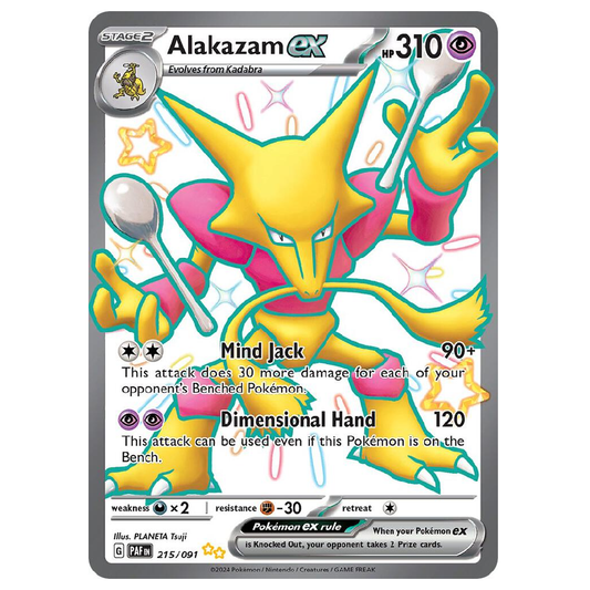 Alakazam ex - PAF 215/091 - Shiny Ultra Rare - 1st Edition