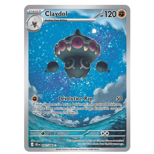 Claydol - CRI 092/086 - Illustration Rare - 1st Edition