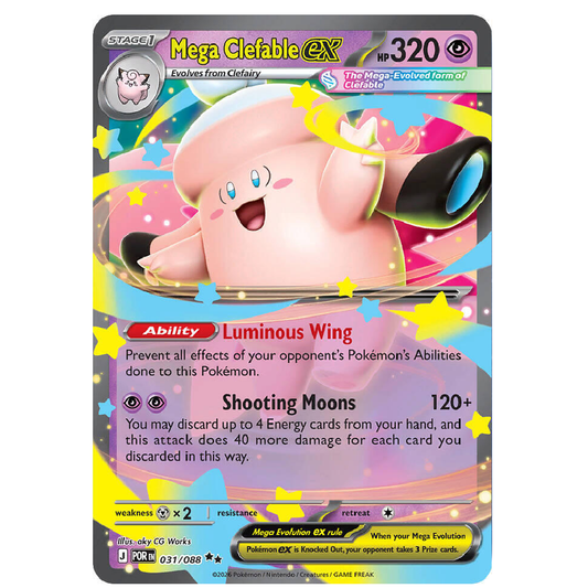 Mega Clefable ex - POR 031/088 - Double Rare - 1st Edition
