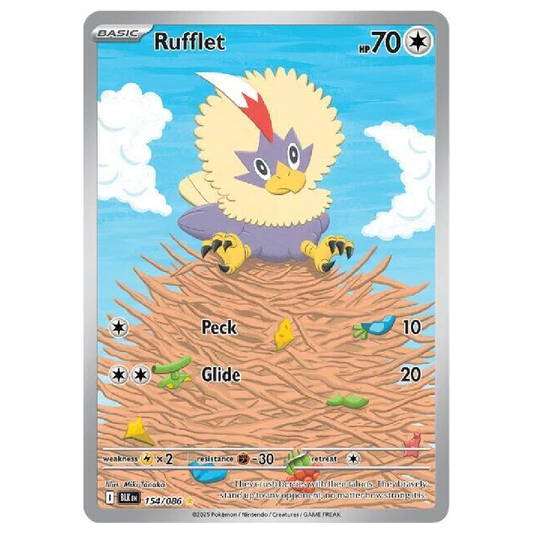 Rufflet - BLK 154/086 - Illustration Rare  - 1st