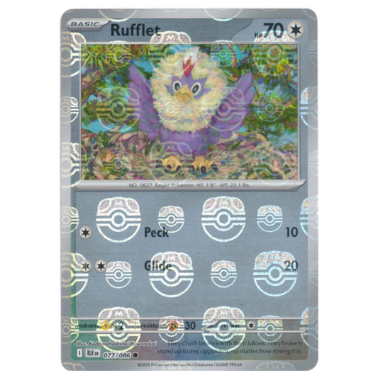 Rufflet (Masterball) - BLK 077/086 - Common - 1st