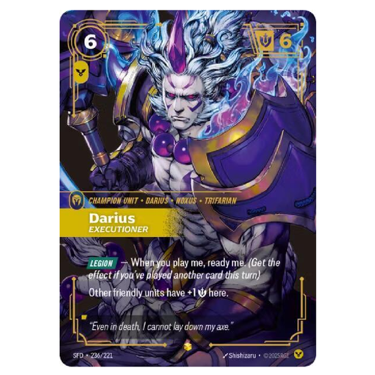 Darius Executioner (Overnumbered) - SFD 236/221 - Showcase - 1st Edition