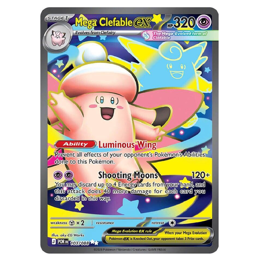 Mega Clefable ex - POR 103/088 - Ultra Rare - 1st Edition
